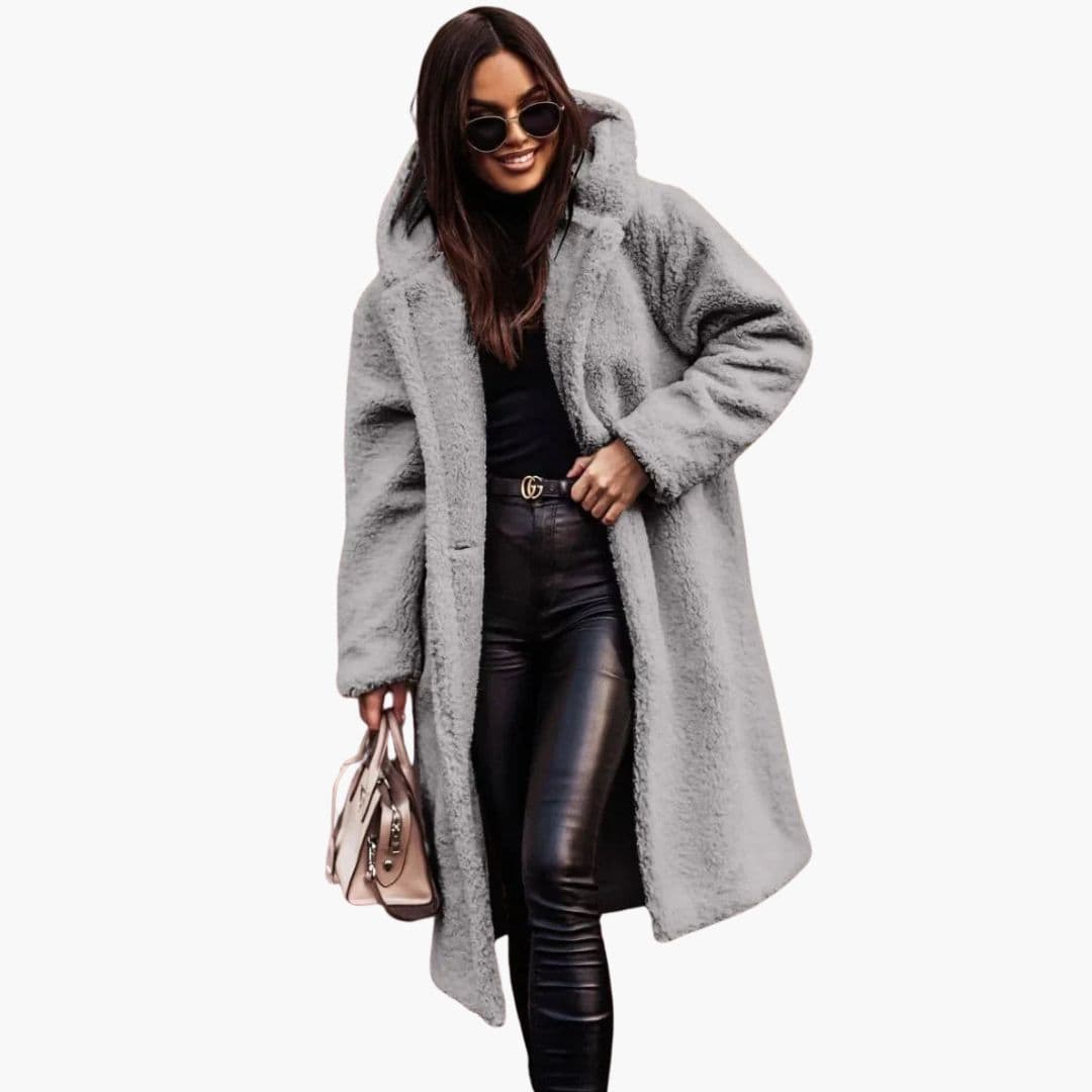 Warm Oversized Artificial Fur Parka Coat