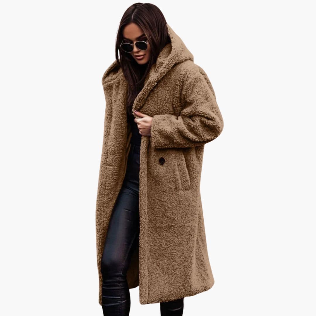 Warm Oversized Artificial Fur Parka Coat