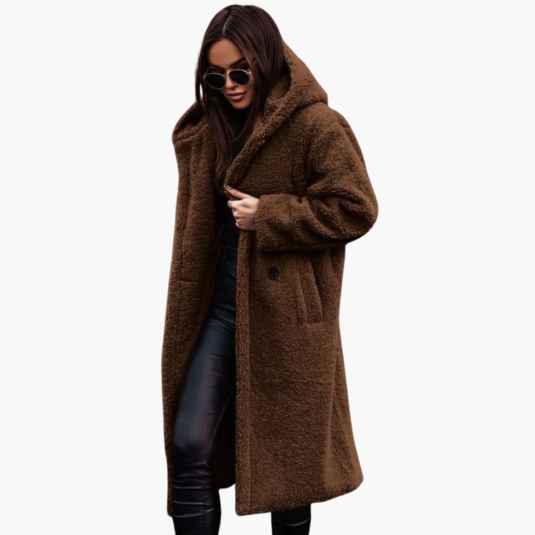 Warm Oversized Artificial Fur Parka Coat