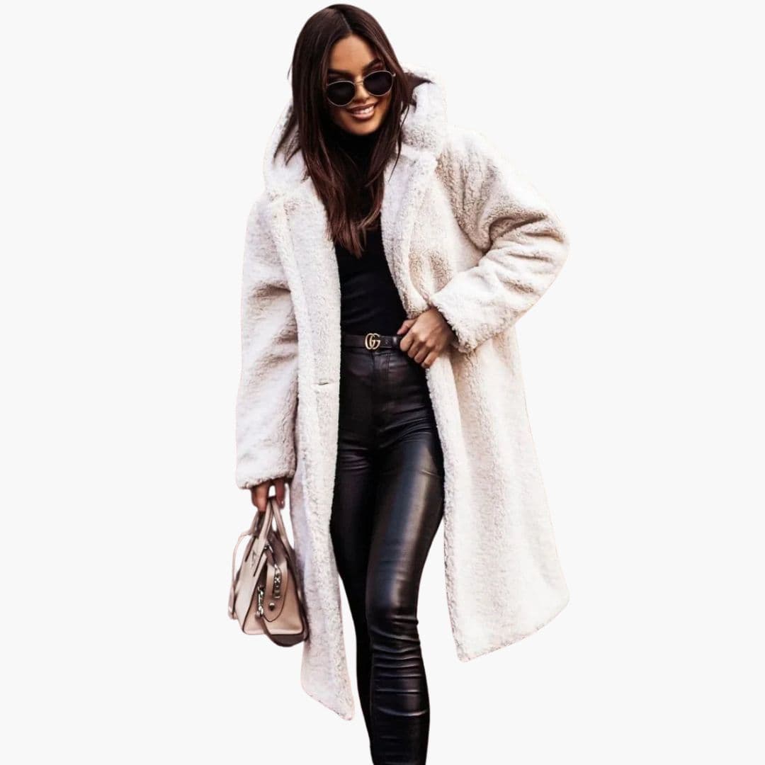 Warm Oversized Artificial Fur Parka Coat - OutfitLondon