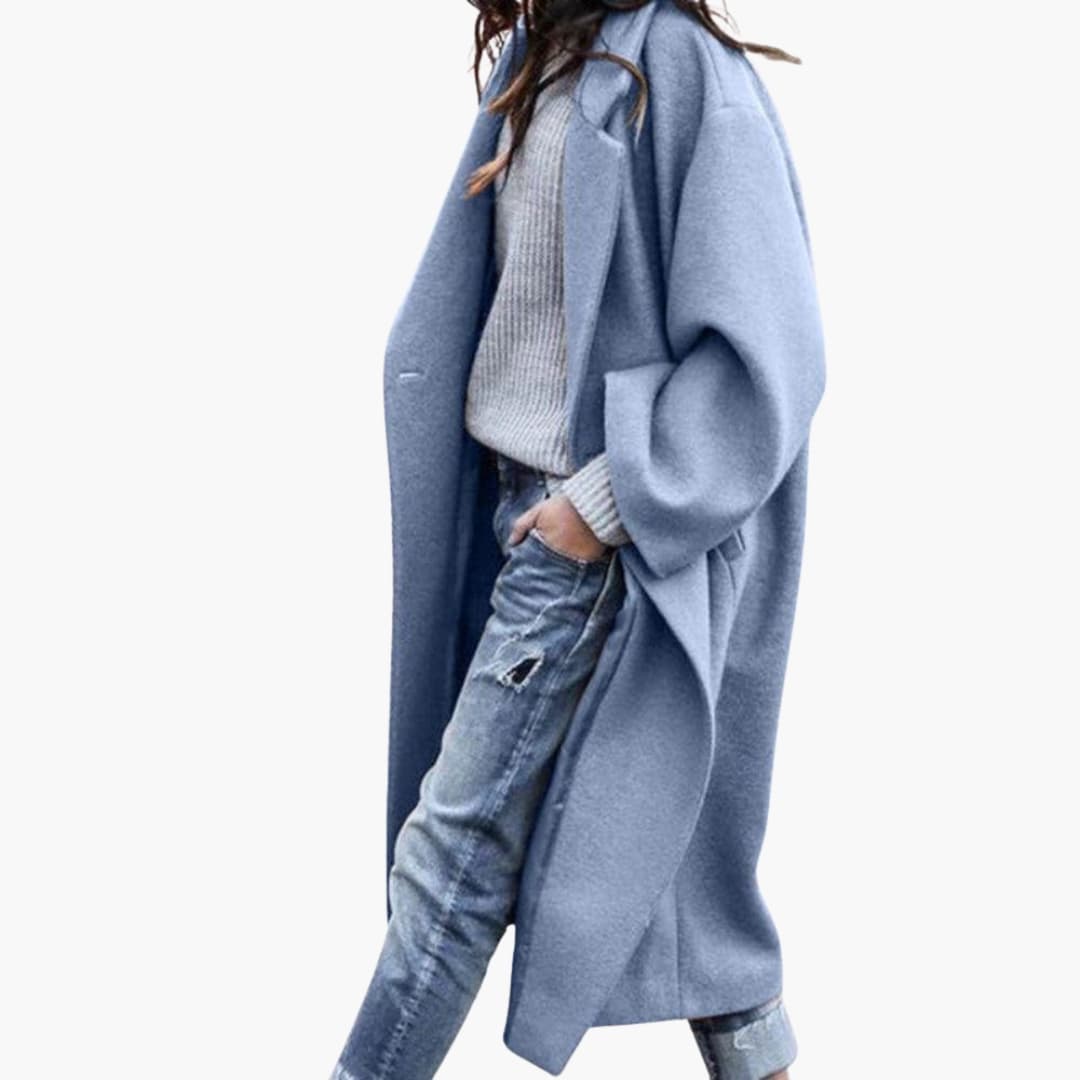 Cozy Plus Size Winter Wool Coat for Ladies - OutfitLondon