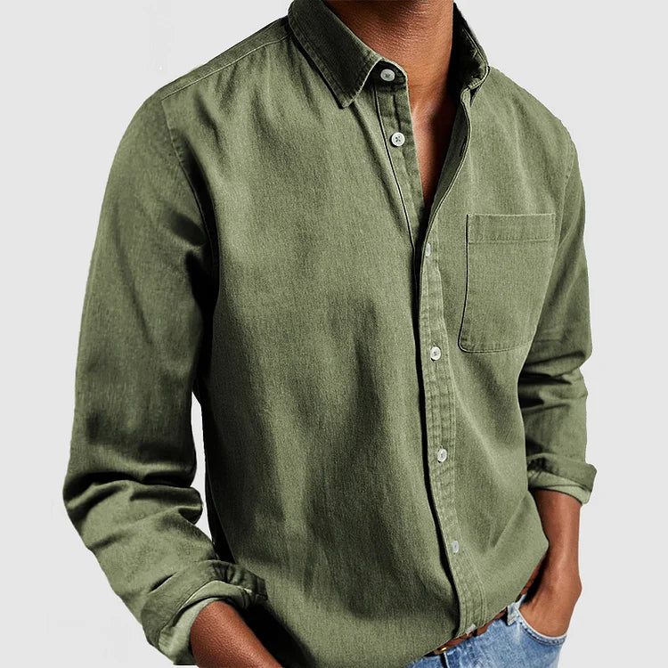 Marcell Men's Classic Cotton Button Down Shirt