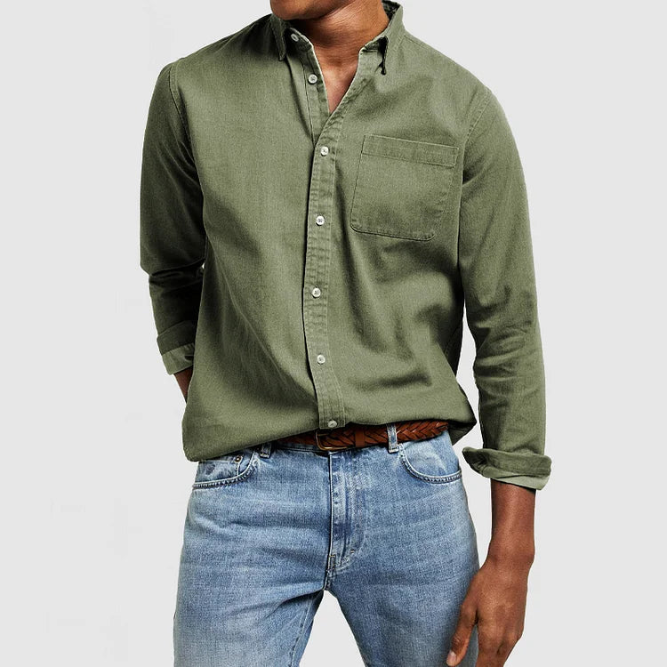 Marcell Men's Classic Cotton Button Down Shirt