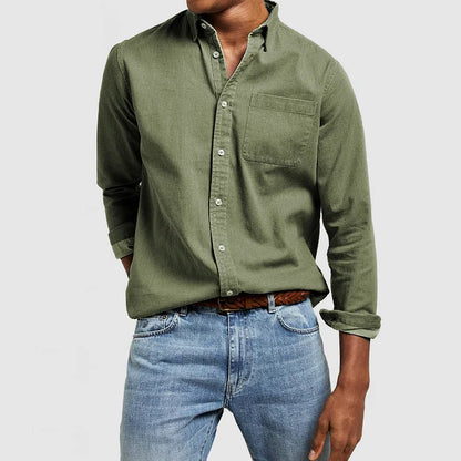 Marcell Men's Classic Cotton Button Down Shirt