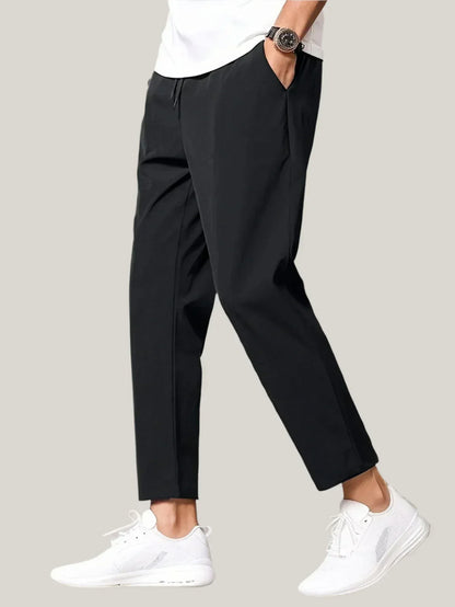 Men's Slim Fit Elastic Waist Trousers - OutfitLondon
