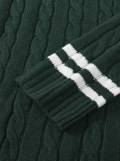 Classic Olive Crew Neck Sweater