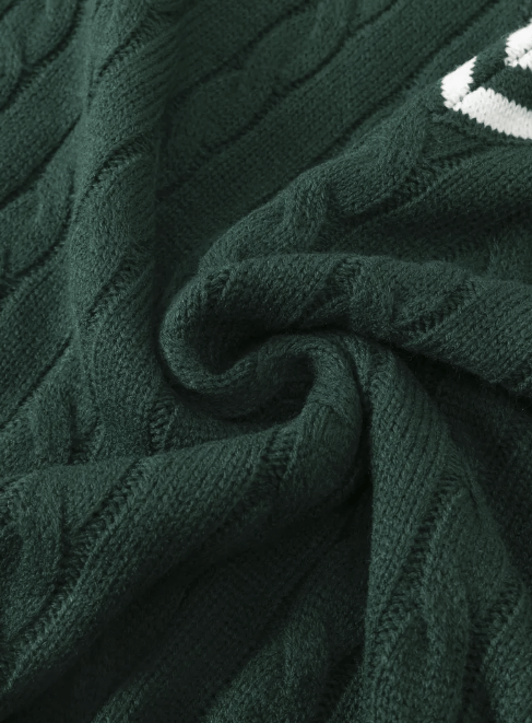 Classic Olive Crew Neck Sweater