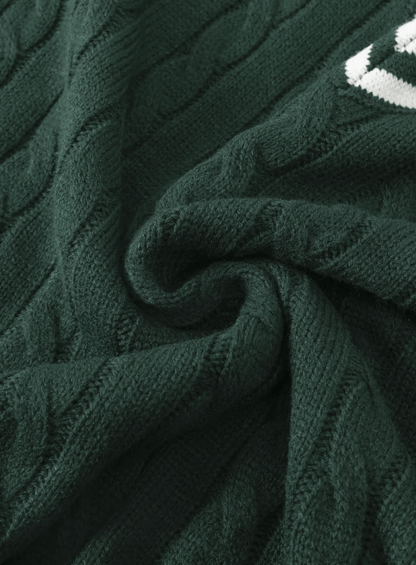 Classic Olive Crew Neck Sweater