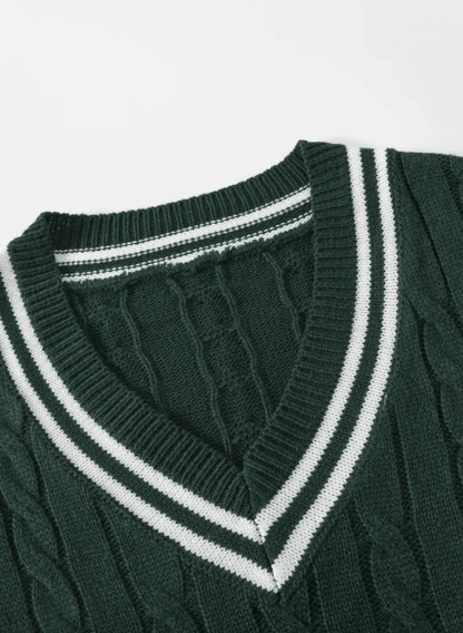 Classic Olive Crew Neck Sweater
