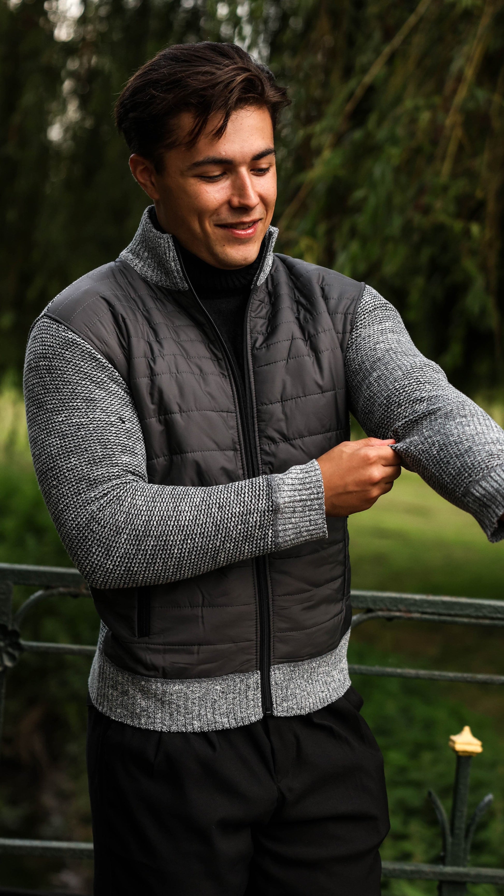 Quilted Padded Mens Bomber Jacket - OutfitLondon