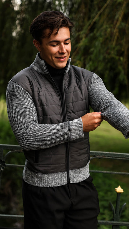 Quilted Padded Mens Bomber Jacket - OutfitLondon
