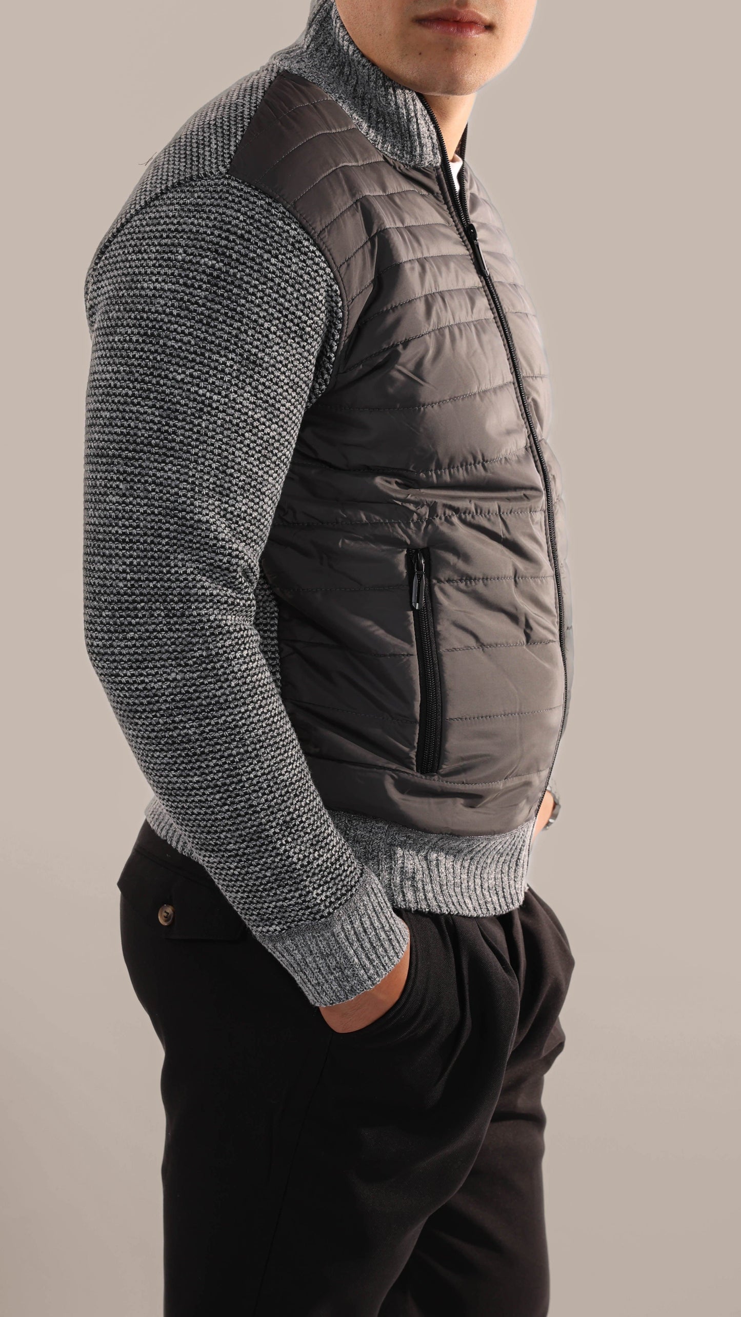 Quilted Padded Mens Bomber Jacket