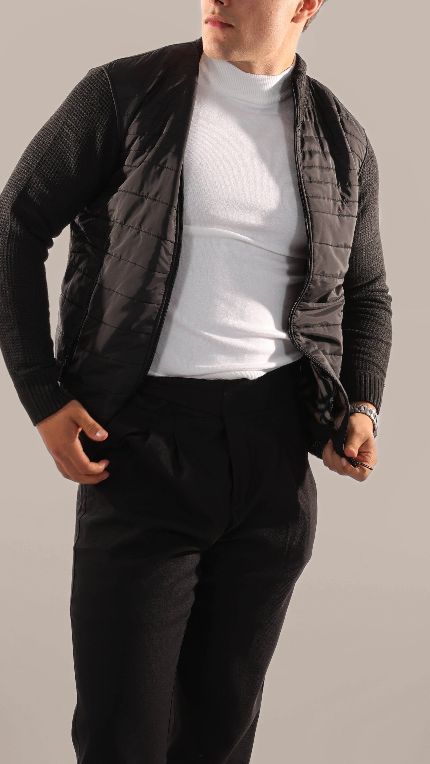 Quilted Padded Mens Bomber Jacket