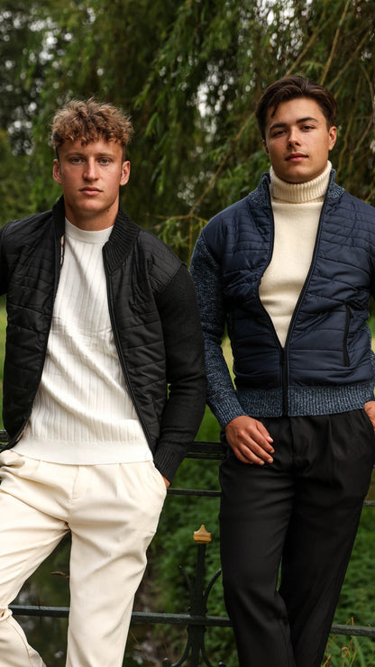 Quilted Padded Mens Bomber Jacket