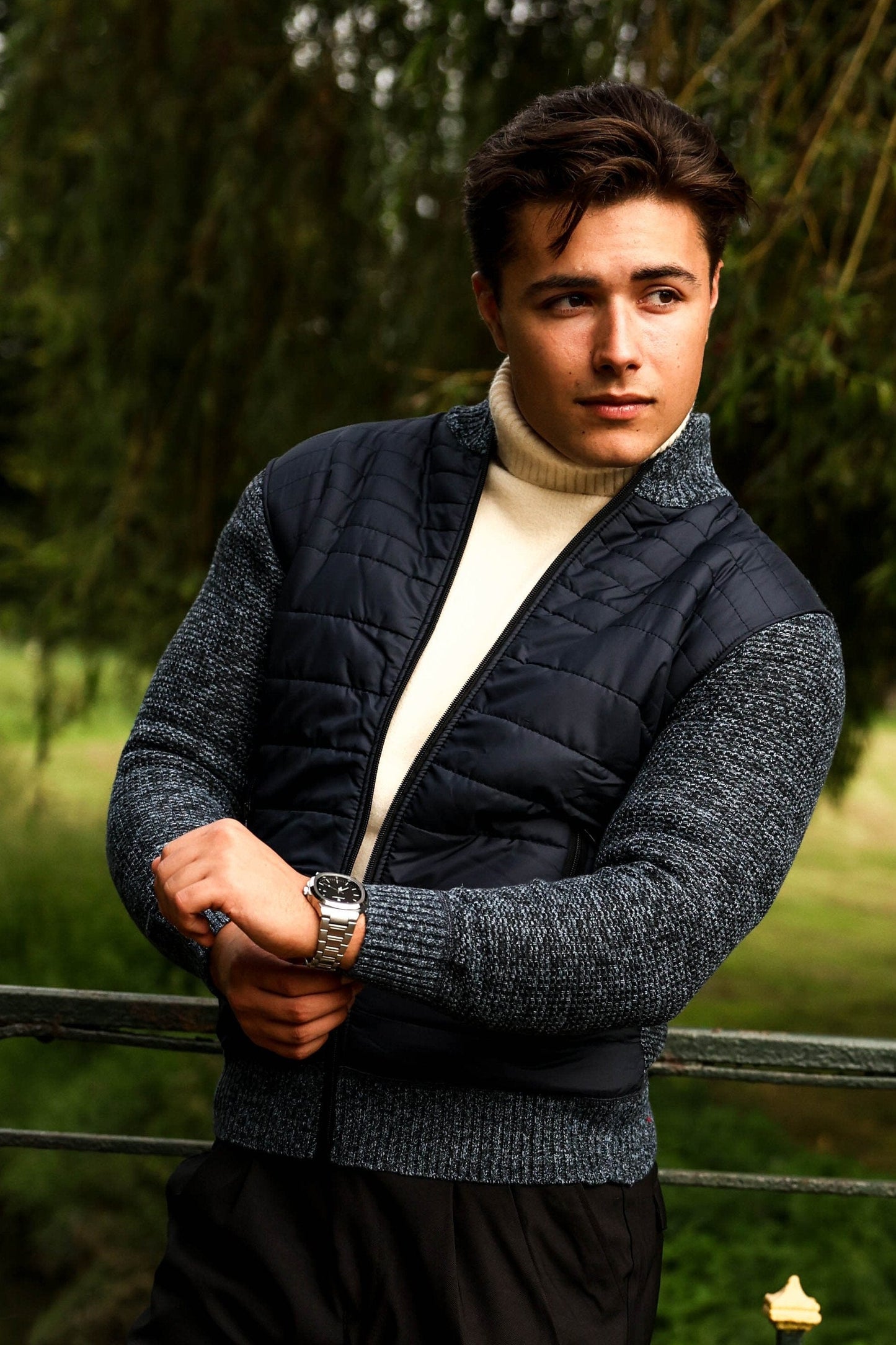 Quilted Padded Mens Bomber Jacket