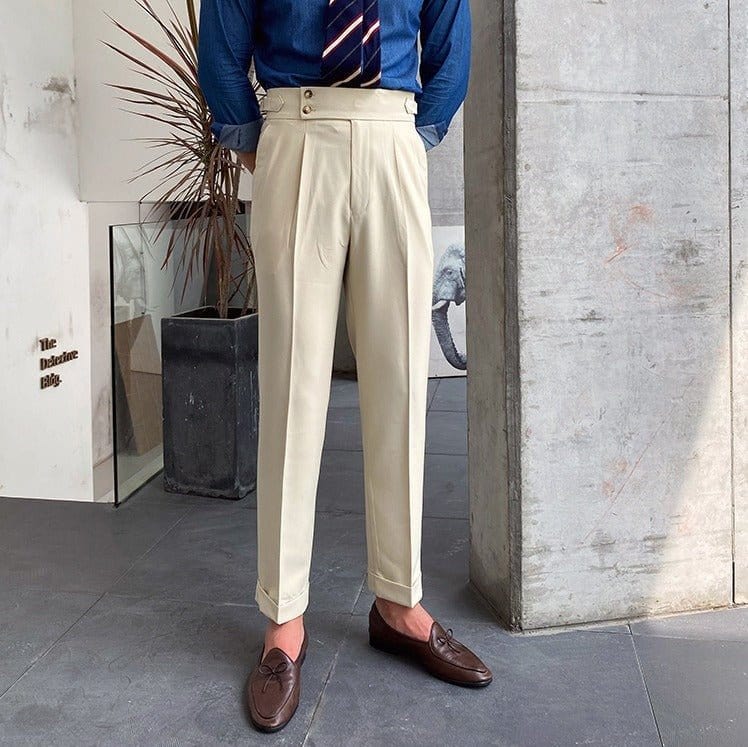 Classic Luxury Double Button Pants - OutfitLondon