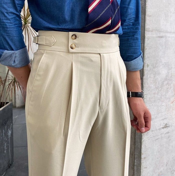 Classic Luxury Double Button Pants