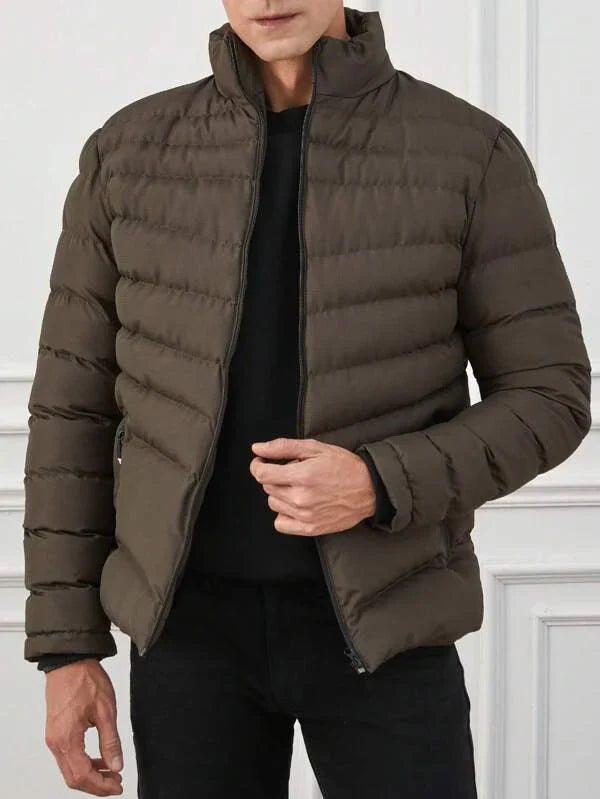 Warm Insulated Down Filled Puffer Coat For Men - OutfitLondon
