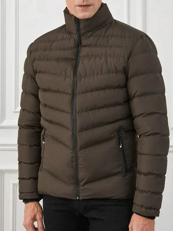 Warm Insulated Down Filled Puffer Coat For Men