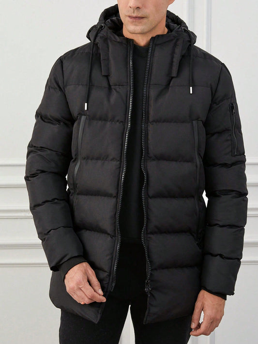 Insulated Black Padded Down Jacket - OutfitLondon