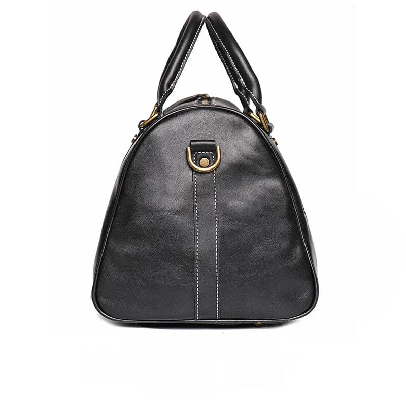 Vintage Leather Travel Duffel Bag