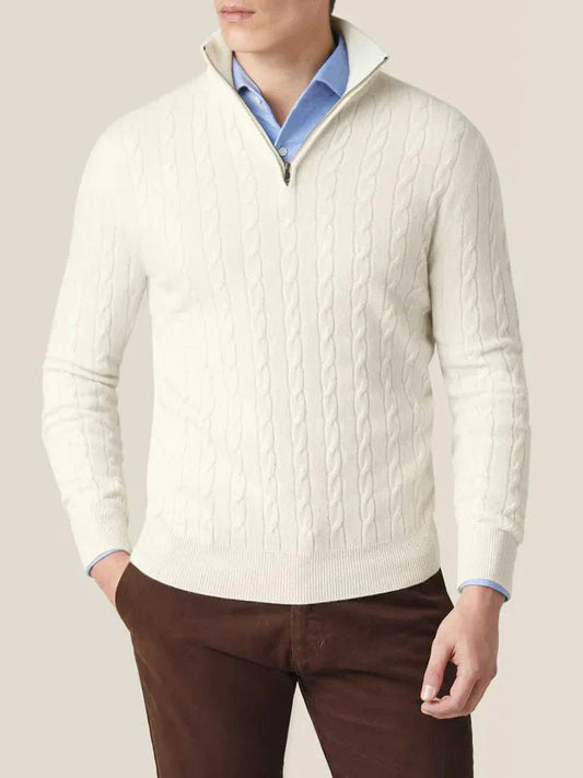 Classic Zip Up Sweater - OutfitLondon