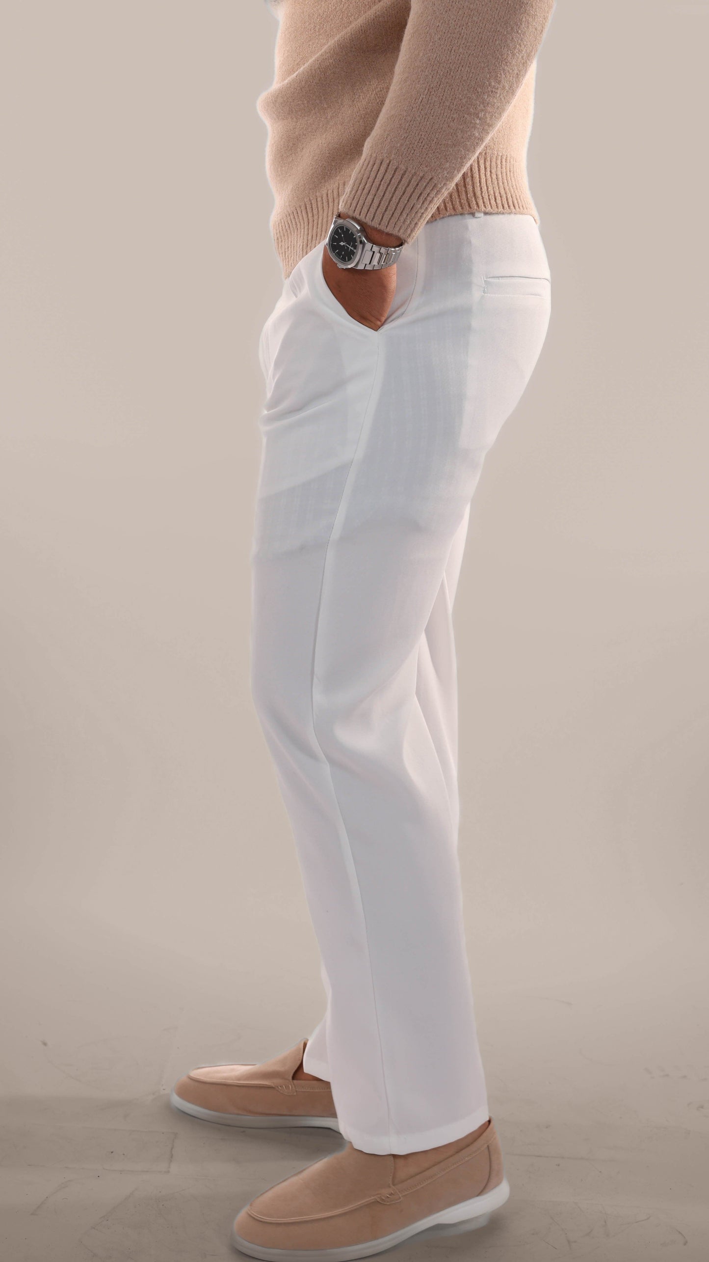 Timeless Beige Cotton Linen Pants