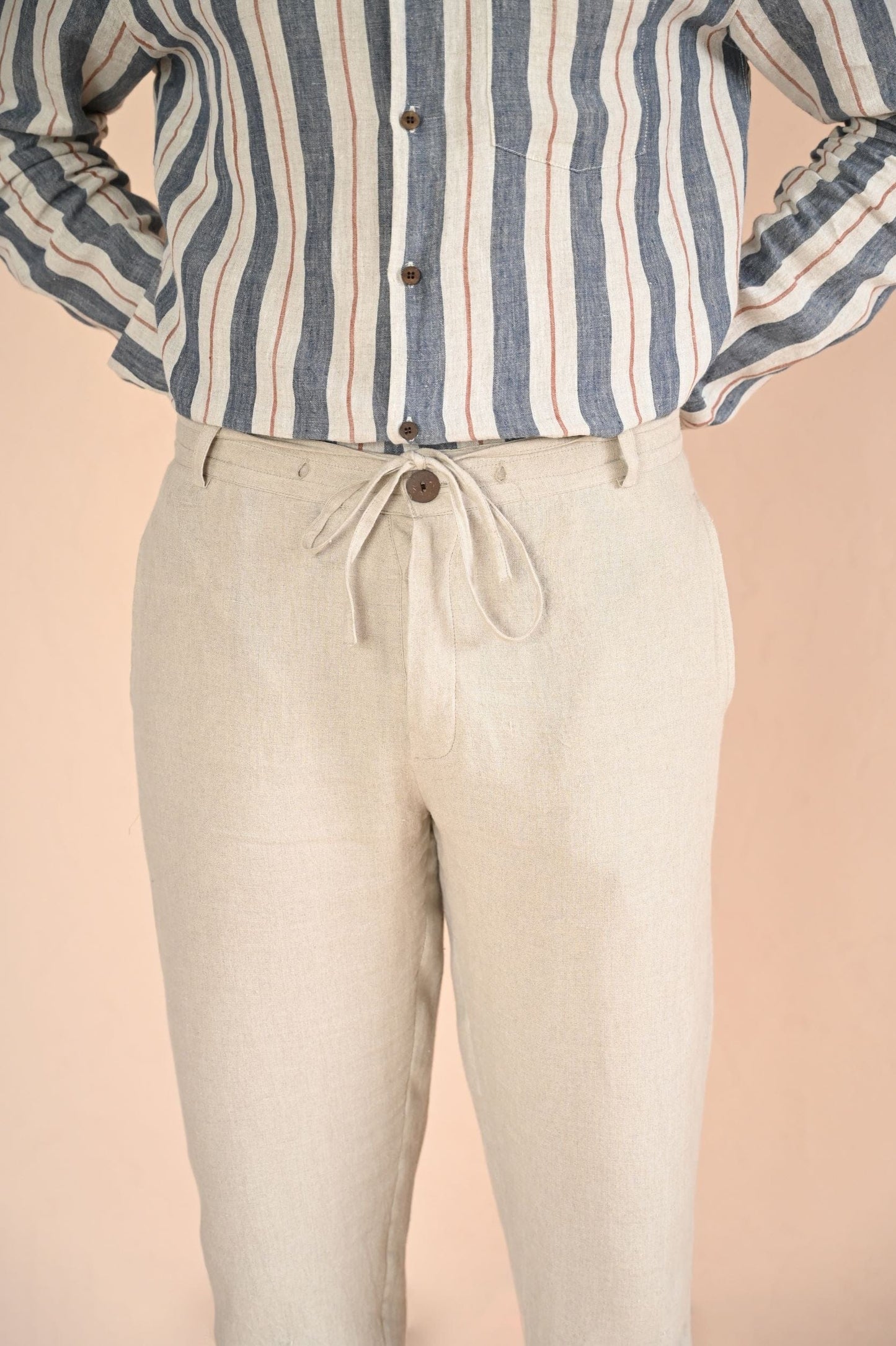 Classic Light Brown Cotton Pants