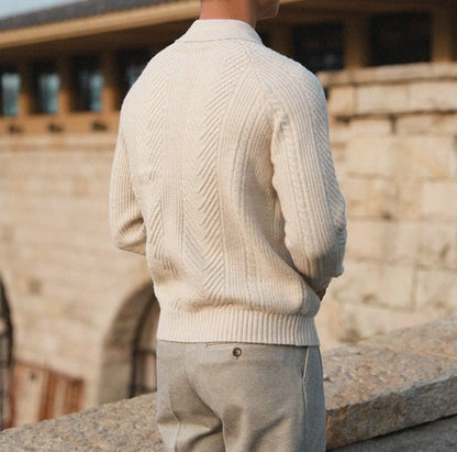 Classic Knit Polo Sweater For Men