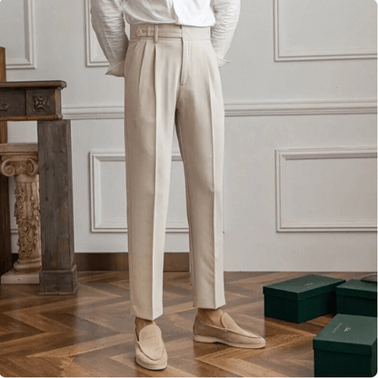 Rey - Classic Fit Luxury Pants - OutfitLondon