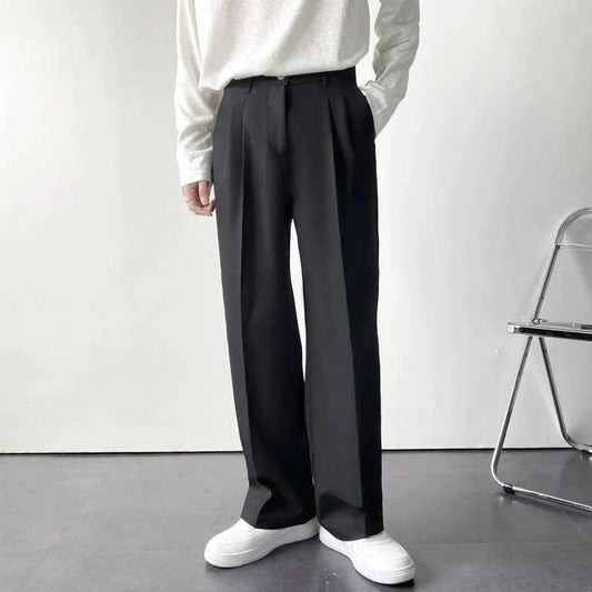 Classic Luxury Wide Leg Mens Pants - OutfitLondon
