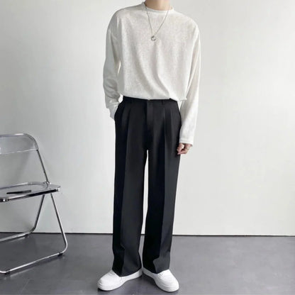 Classic Luxury Wide Leg Mens Pants