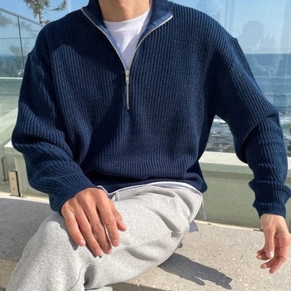 Classic Luxury Zip Up Men's Sweater
