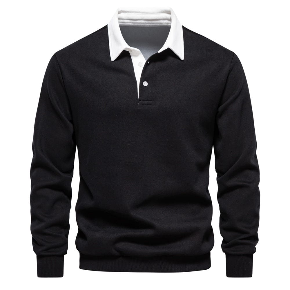 Classic Polo Shirt with Contrast Collar