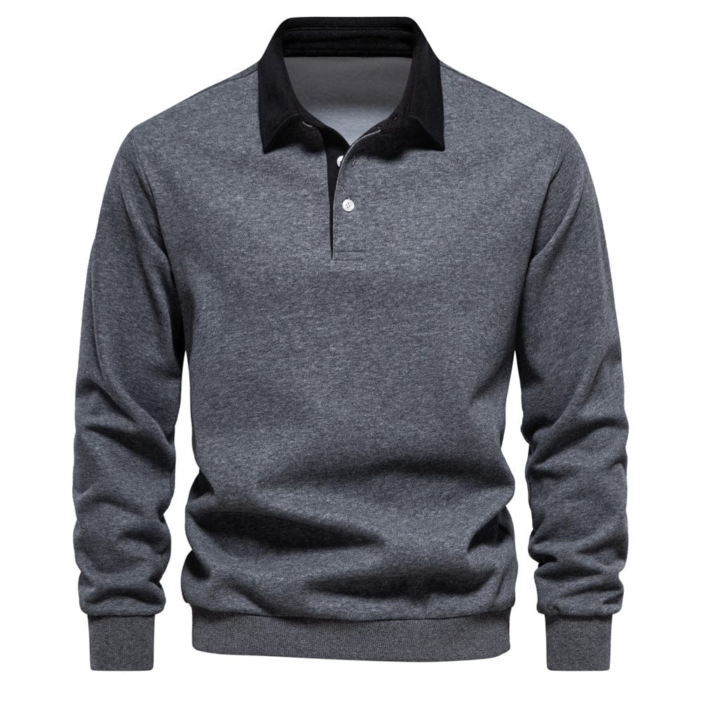 Classic Polo Shirt with Contrast Collar
