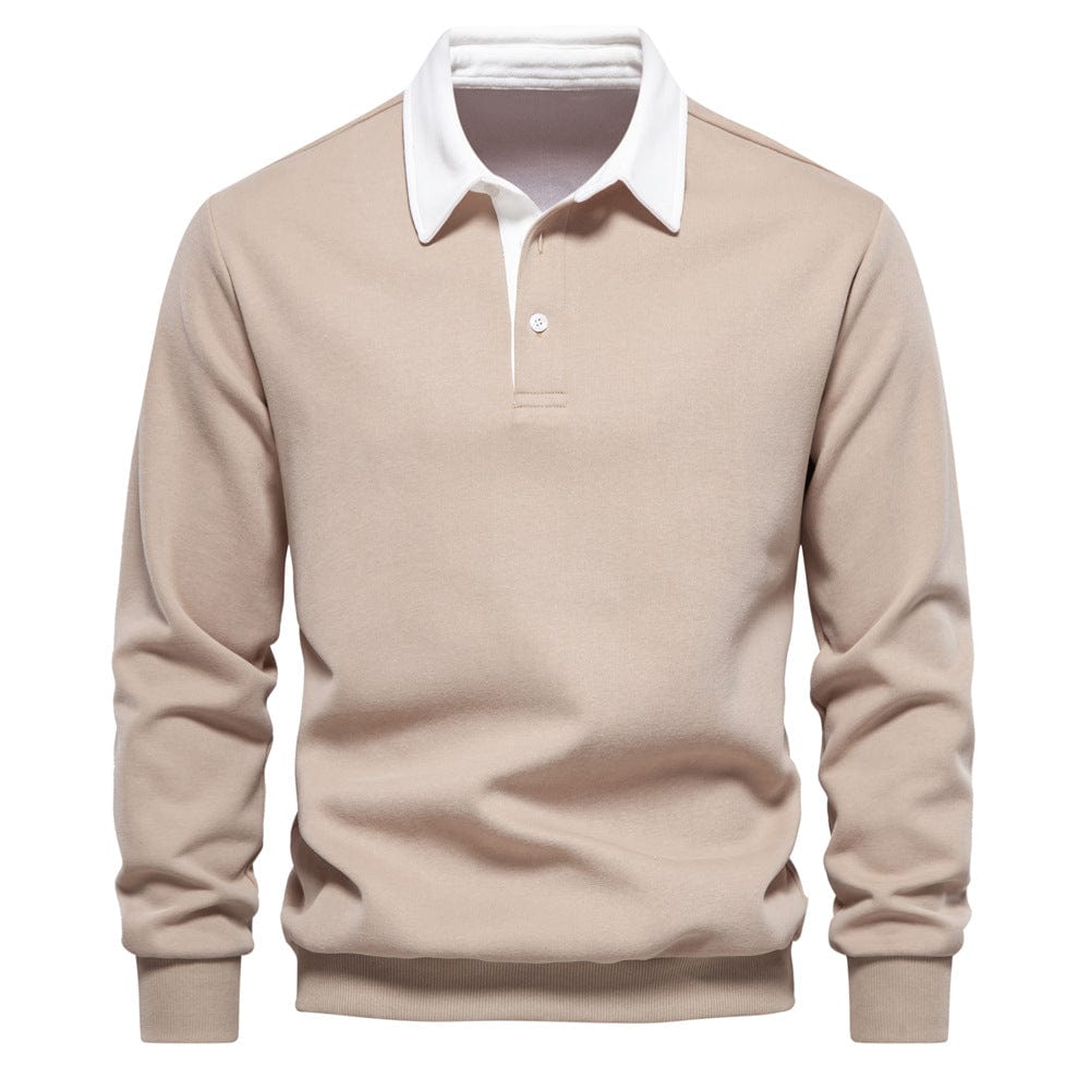 Classic Polo Shirt with Contrast Collar