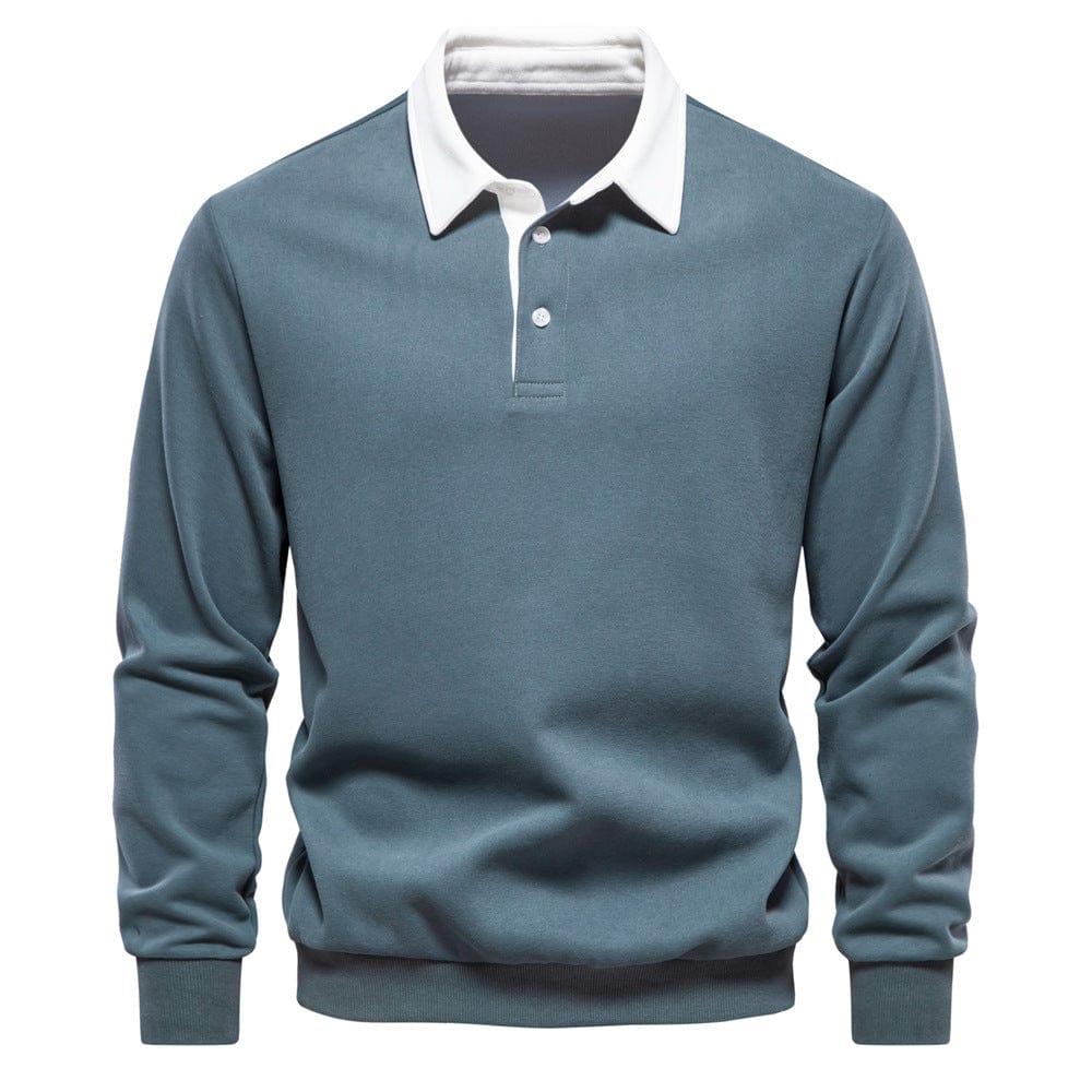 Classic Polo Shirt with Contrast Collar