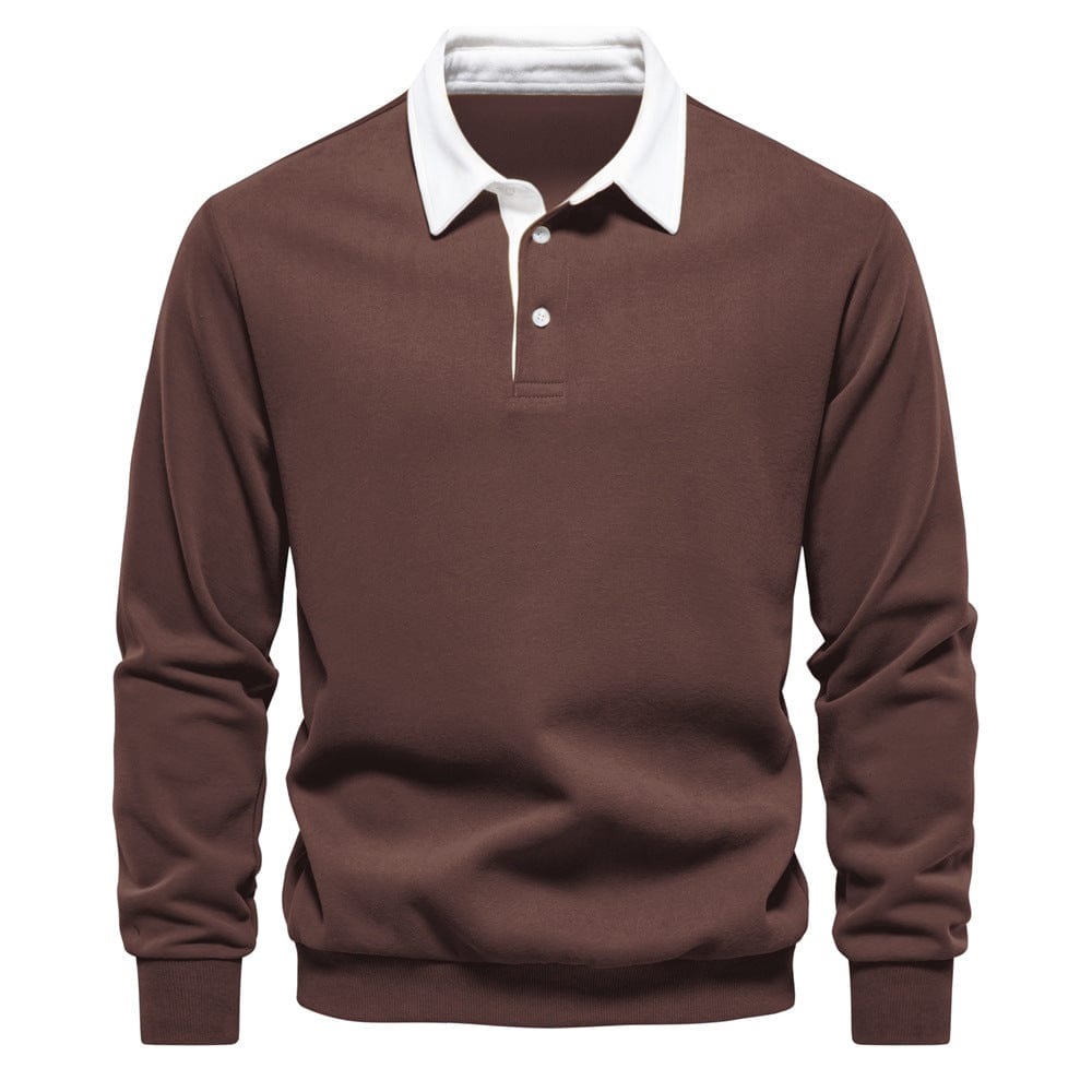 Classic Polo Shirt with Contrast Collar
