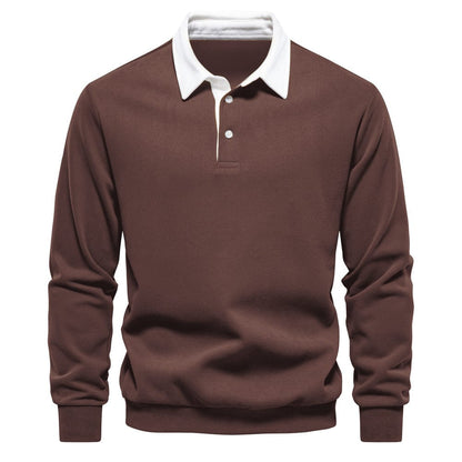 Classic Polo Shirt with Contrast Collar