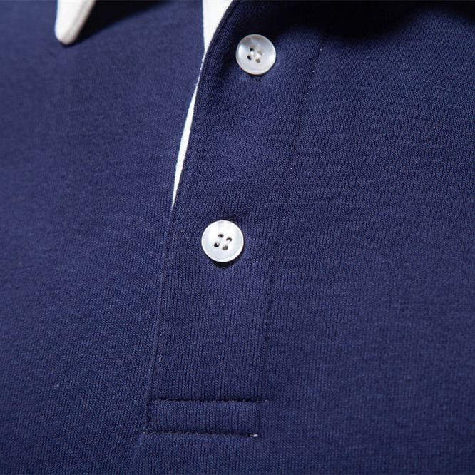 Classic Polo Shirt with Contrast Collar