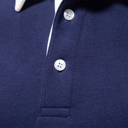 Classic Polo Shirt with Contrast Collar