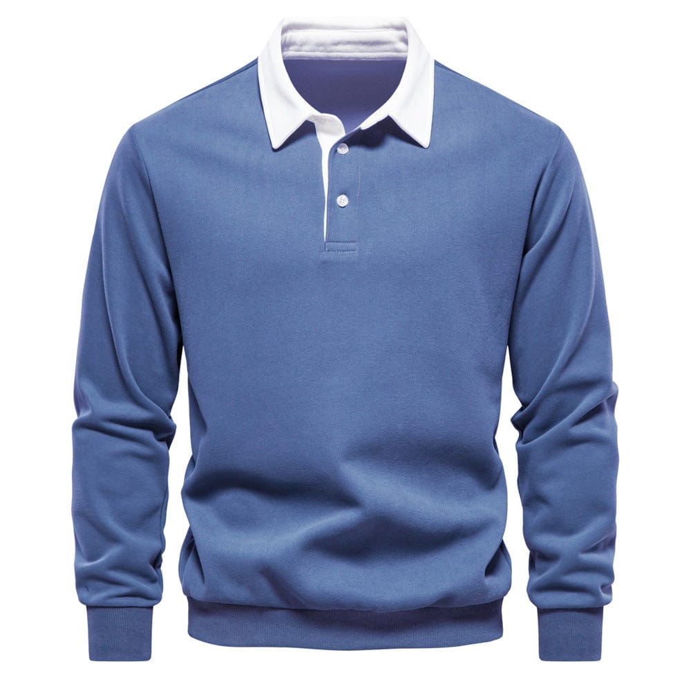 Classic Polo Shirt with Contrast Collar
