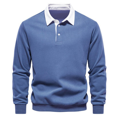 Classic Polo Shirt with Contrast Collar