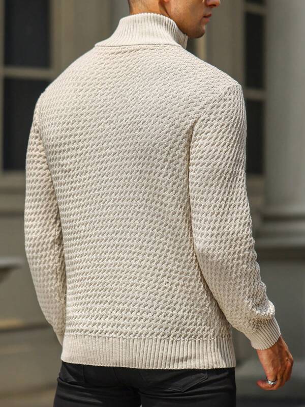 Relaxed Fit Crew Neck Knit Sweater