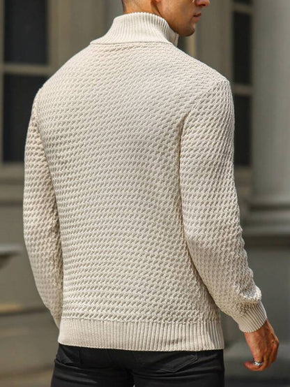 Relaxed Fit Crew Neck Knit Sweater