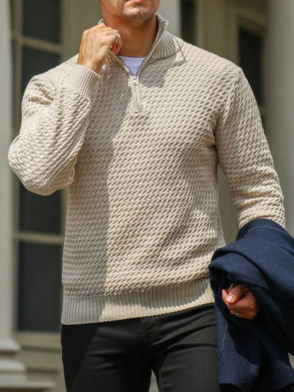 Relaxed Fit Crew Neck Knit Sweater
