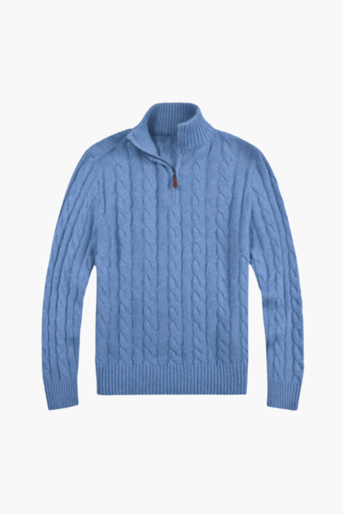Santoni - Men's Cable Knit Half Zip Sweater - OutfitLondon