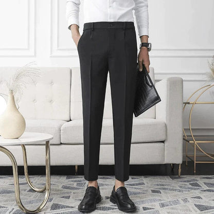Slim Fit Classic Mens Stretch Pants - OutfitLondon