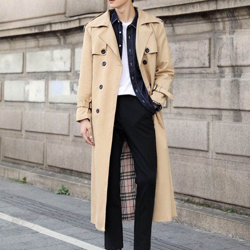 Classic Double Breasted Men's Trench Coat - OutfitLondon