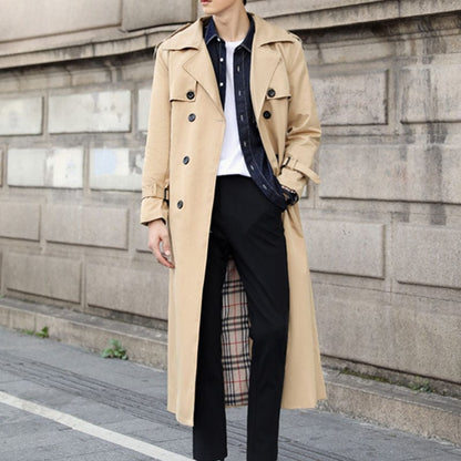 Classic Double Breasted Men's Trench Coat - OutfitLondon